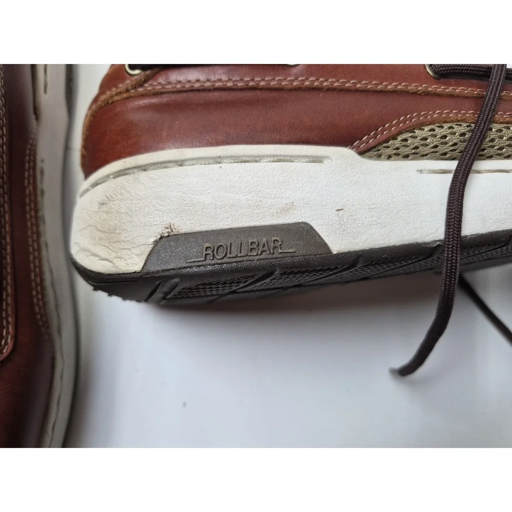 New Balance Boat Shoes Mens 11 Brown Leather‎ Lace Walking Deck Loafers MD1200SB
